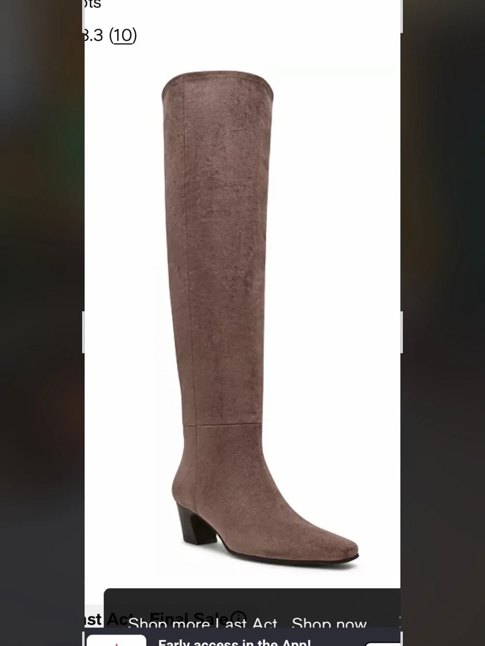 DV by Dolce Vita Taupe Suede Over-the-Knee Boot